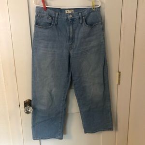 Madewell High Rise Slim Wide-Leg Crop Jeans - Comfort Stretch